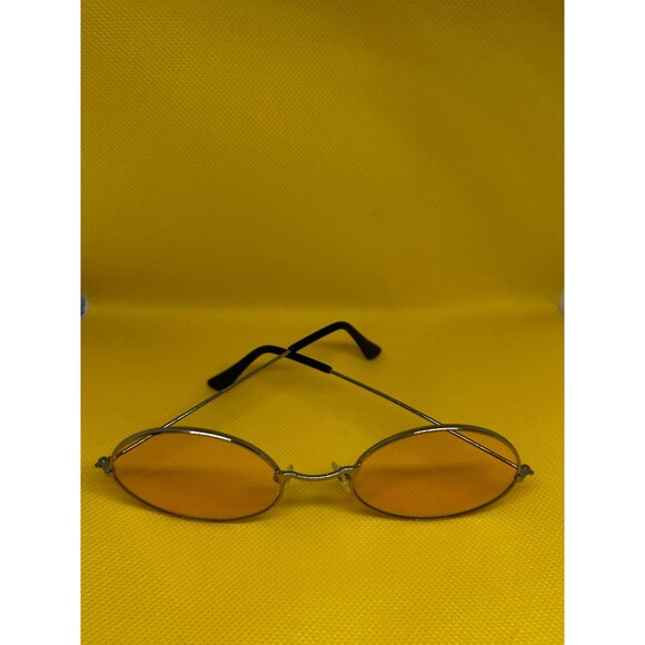 ￼ Yellow round glasses, John Lennon fashion circle retro hippie - Picture 2 of 4